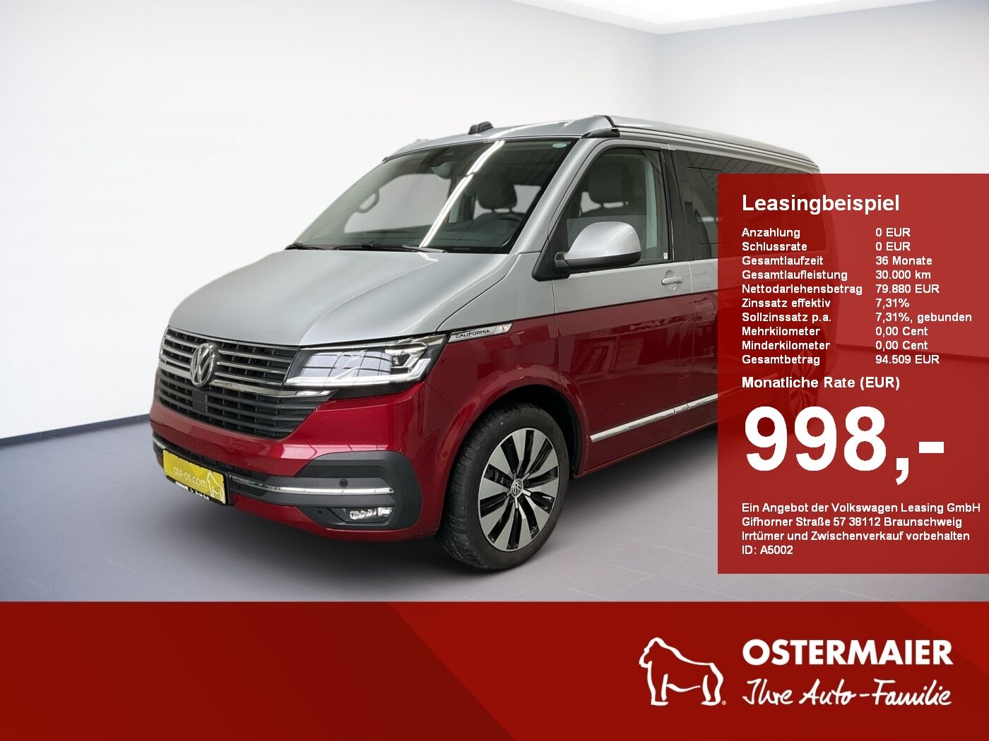 VW T6.1 California OCEAN 2.0TDI 204PS NP.112T 4M AC