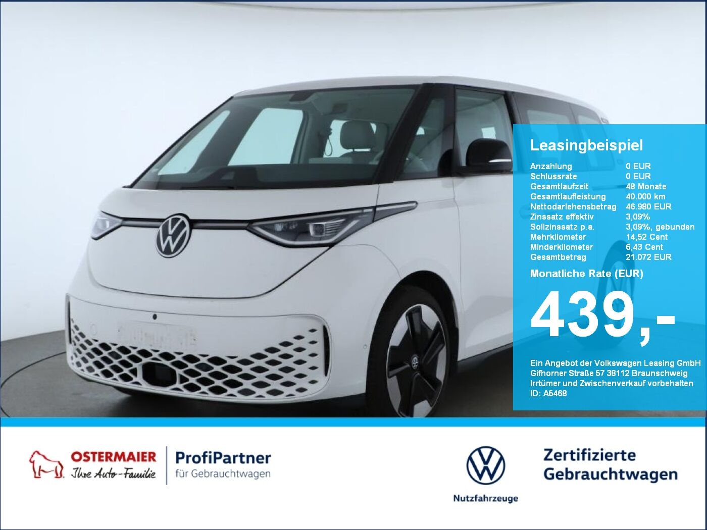 VW ID.Buzz PRO KR 204PS ACC.AHK.KAMERA.NAVI.LED.LKR