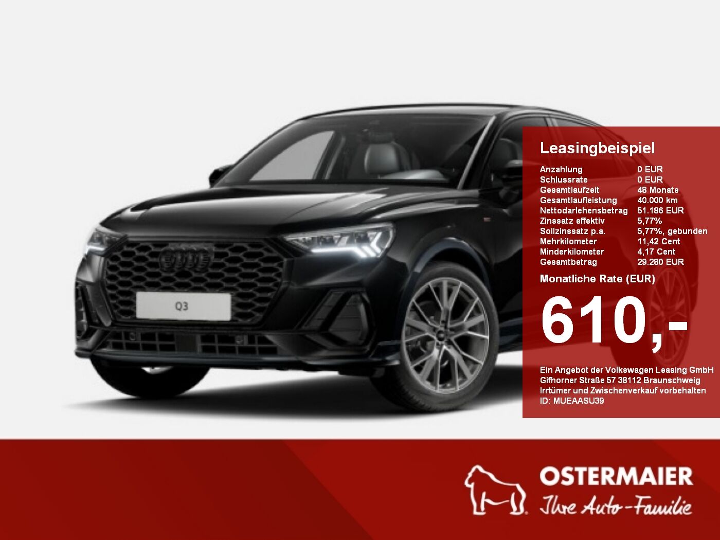 Audi Q3 Sportback S line 35 TFSI 150PS S tronic AHK,P