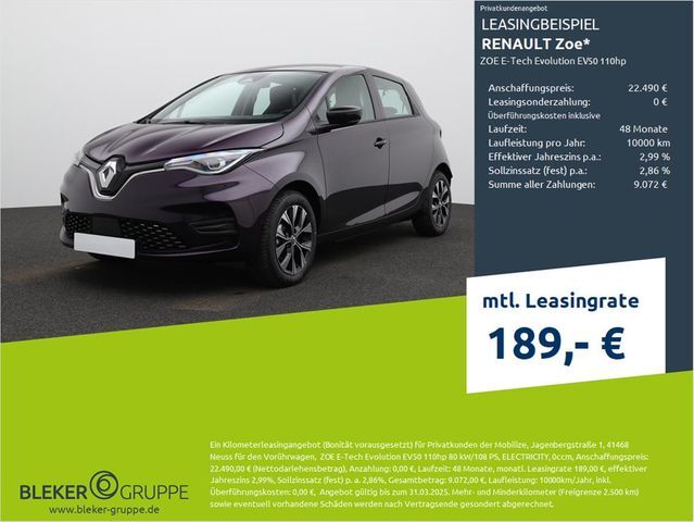 Renault ZOE E-Tech Evolution EV50 110hp