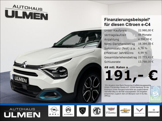 Citroen e-C4 e- Feel Elektromotor Bordcomputer Sitzheizu