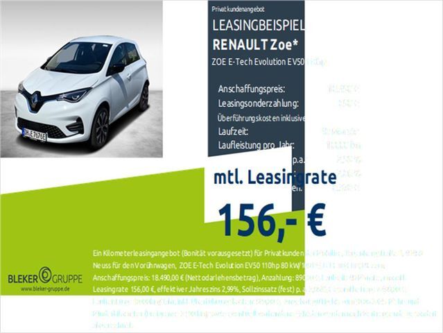 Renault ZOE E-Tech Evolution EV50 110hp