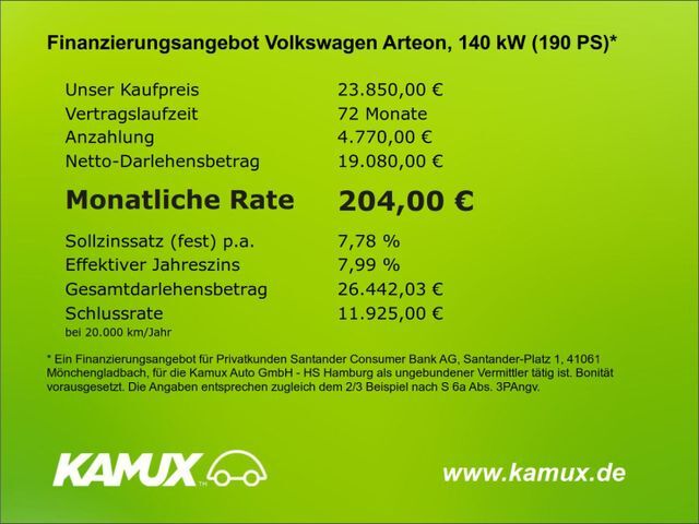 VW Arteon 2.0TDI DSG Elegance+LED+NAVI+ACC+SHZ