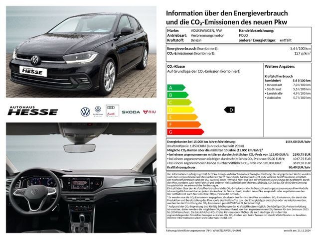 VW Polo Style 1,0 l TSI OPF 70 kW (95 PS) 7-Gang-Do