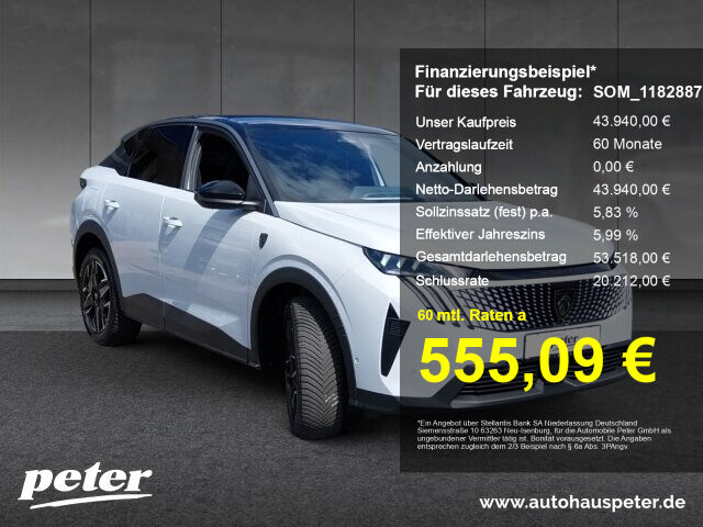 PEUGEOT 3008 GT Hybrid 145 eDSC +Winter+Kamera+Alcantara