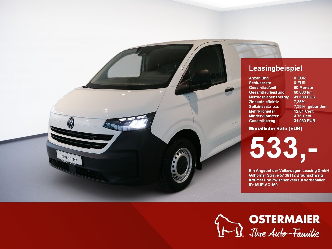 VW NEW Transporter Kasten 2.0TDI 150PS 6-Gang Radst