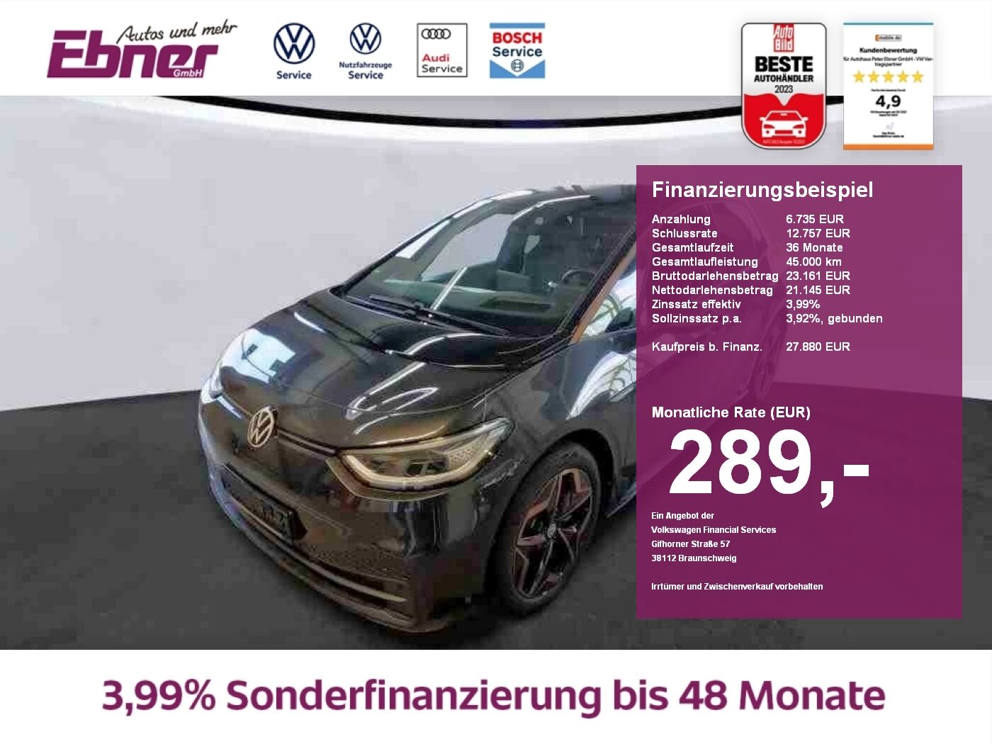 VW ID.3 PRO S COPPER SPORT 82KW/h NP:55tEUR! HEAD-U
