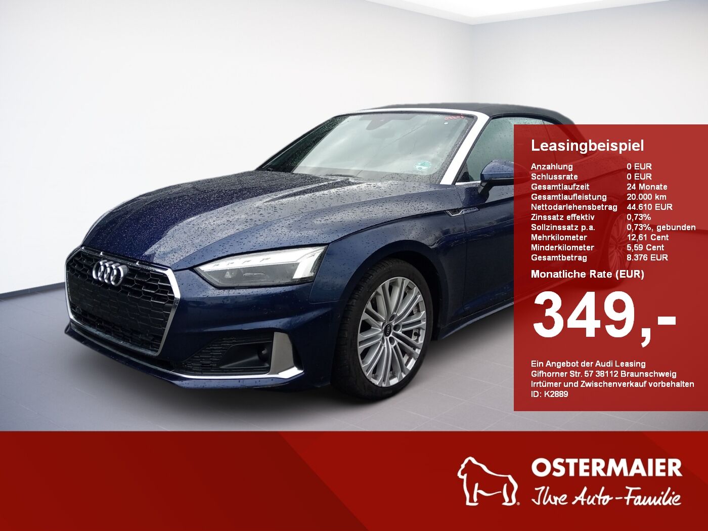 Audi A5 Cabriolet ADVANCED 40 TFSI S-TRONIC NP:70tEUR