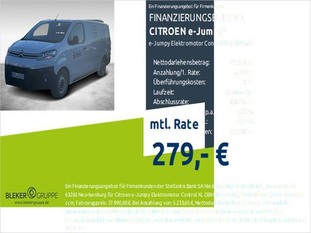 Citroen e-Jumpy Elektromotor Control XL (50kWh Batterie