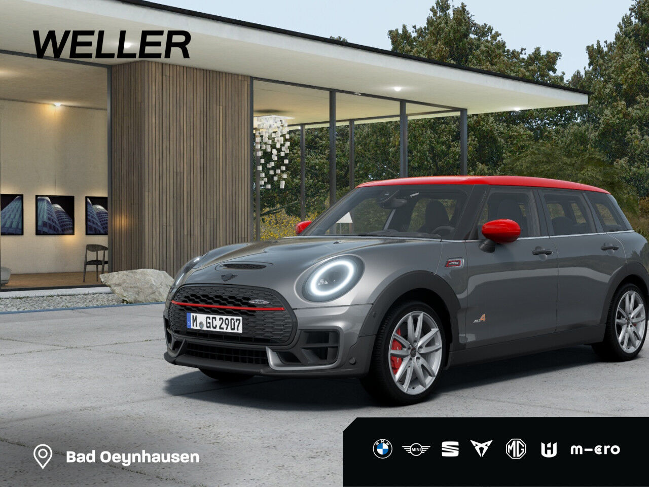 MINI JCW Clubman ALL4 Navi,HUD,H/K,RFK,AdapLED,Temp LED