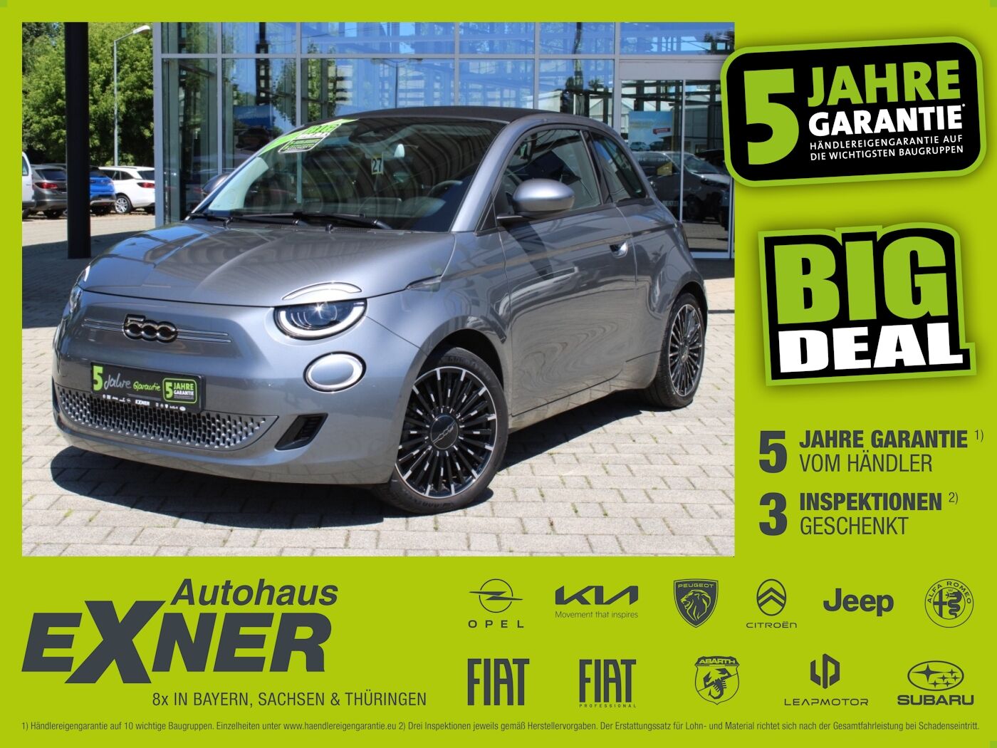 Fiat 500 e Cabrio ICON 42kWh Navi, Stofffaltdach