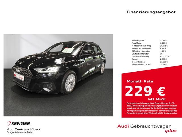 Audi A3 Sportback 40 TFSI e S tronic Navi SHZ Tempo.