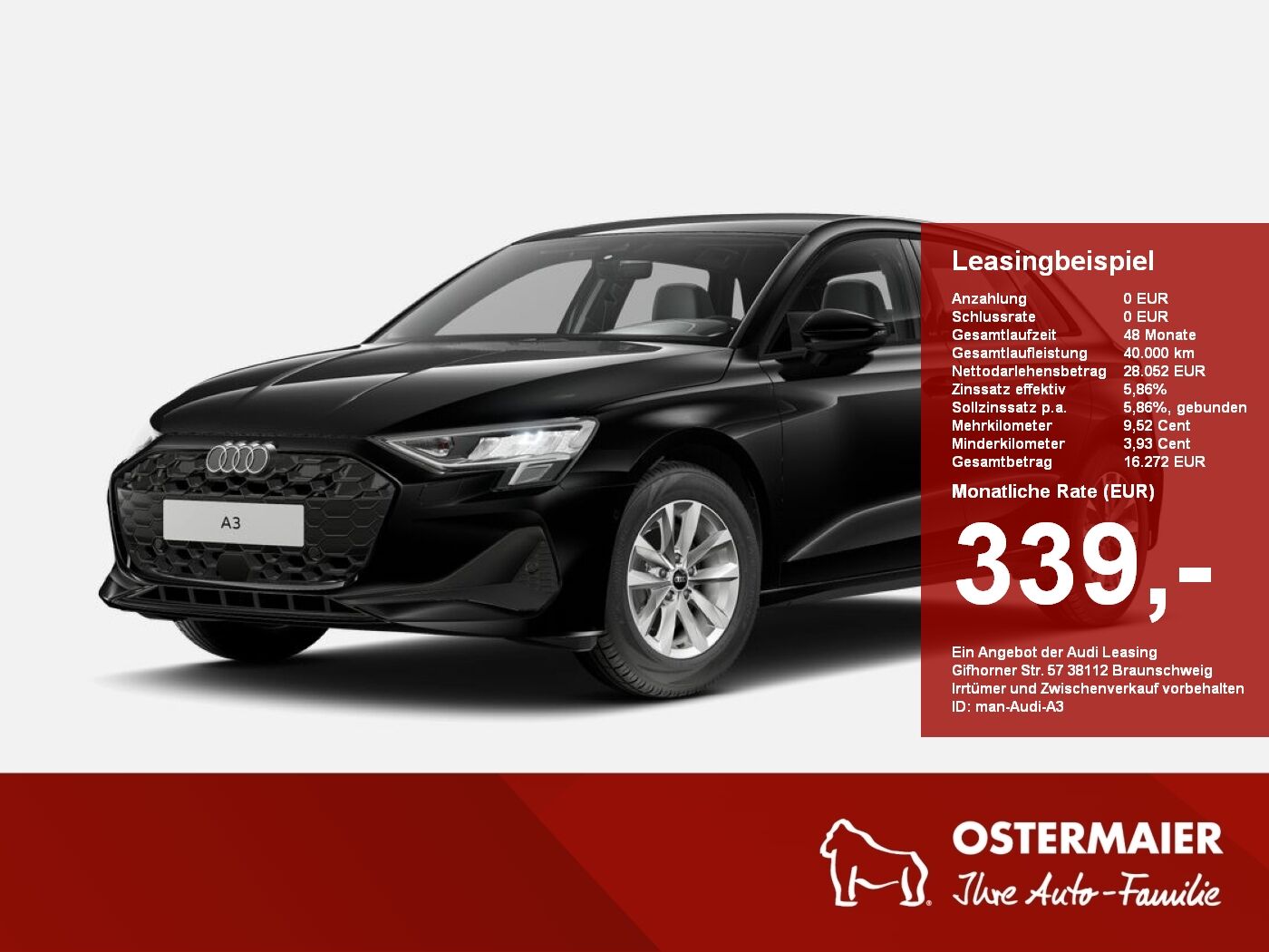 Audi A3 Sportback 30 TFSI 85(116) kW(PS) Schaltgetrie