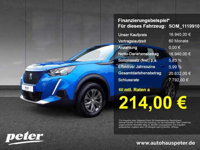 PEUGEOT e-2008 136PS Active Pack +11KW OBC+Kamera+Navi+