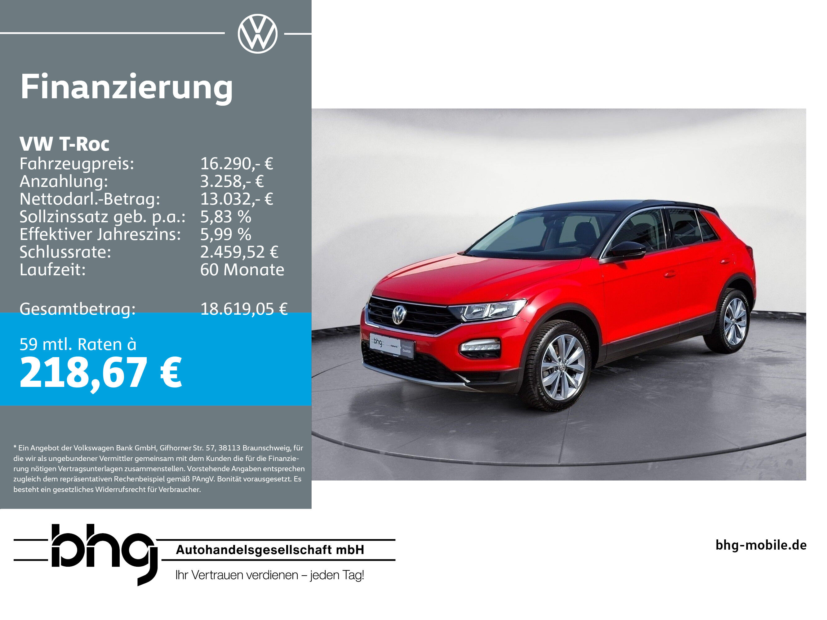 Brugt Volkswagen T-Roc 1.0 tsi