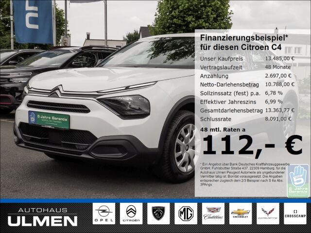 Citroen C4 Live 1.2 PureTech 100 EU6d Klimaanlage Blueto