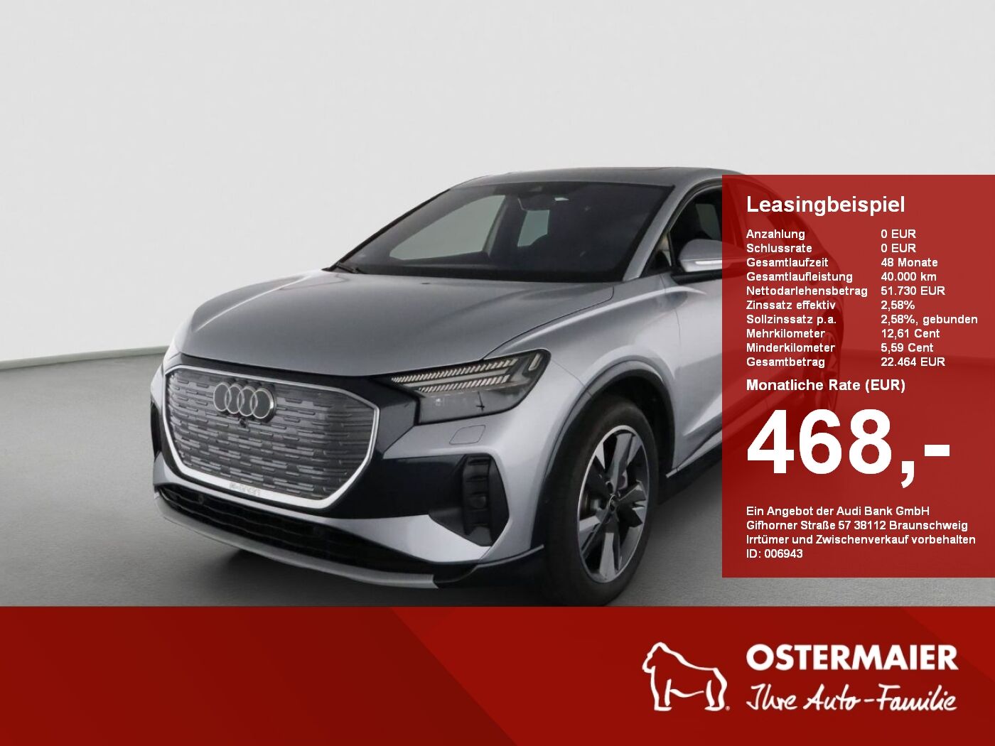 Audi Q4 Sportback e-tron 50 QUATTRO NP:83tEUR! S-LINE