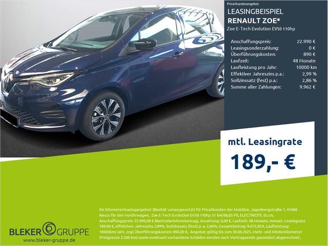 Renault ZOE E-Tech Evolution EV50 110hp