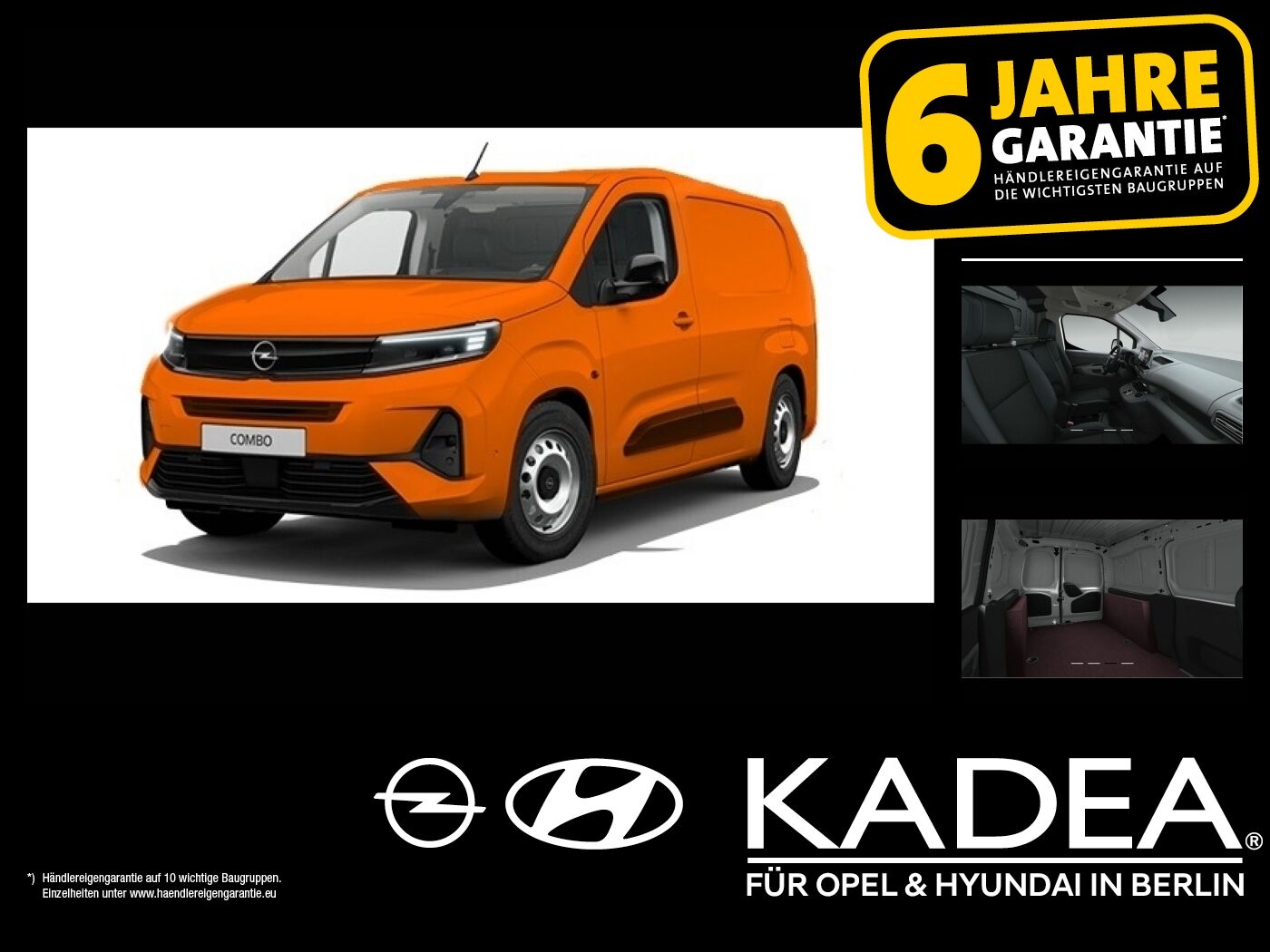 Opel Combo Cargo XL Automatik Kommunalorange RAL2011