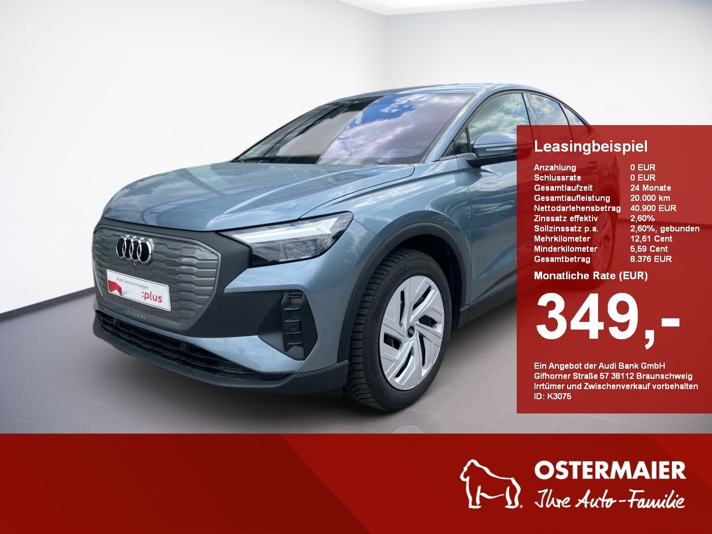 Audi Q4 Sportback e-tron 45 286PS ACC.LM20.SPORTISTZE