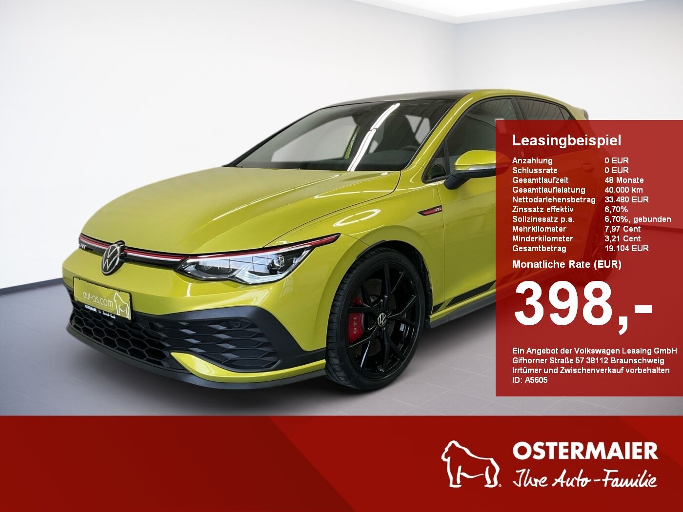 VW Golf VIII GTI CLUBSPORT 300PS DSG MATRIX.PANO.HA
