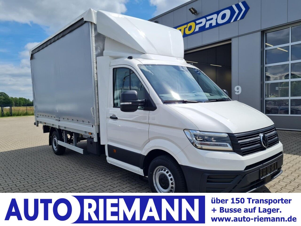 VW Crafter 35 TDI Pritsche Schiebe Plane LED TEMPOM