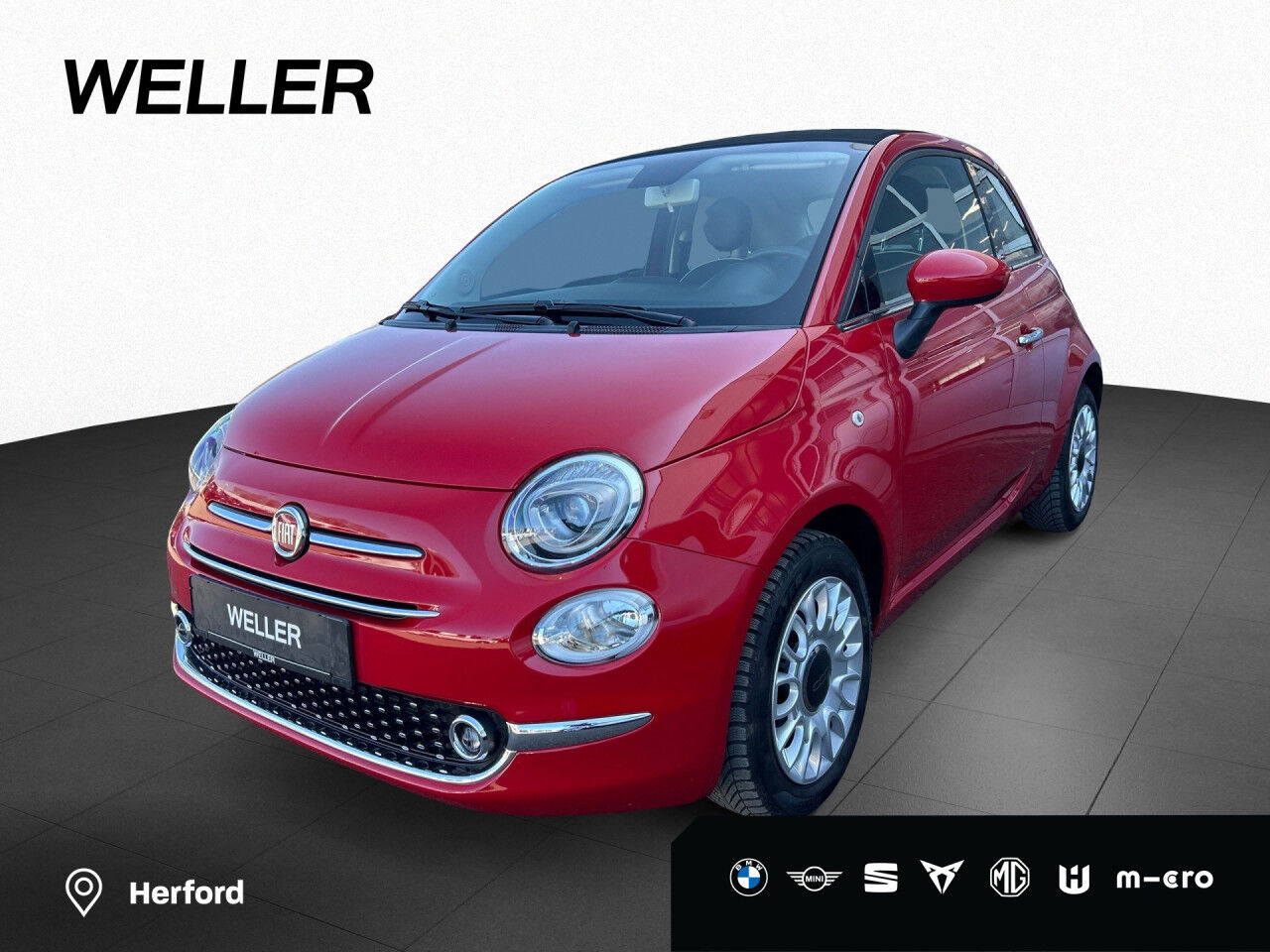 FIAT 500C 1.2 8V Lounge LED Navi Klima PDC h. MFL