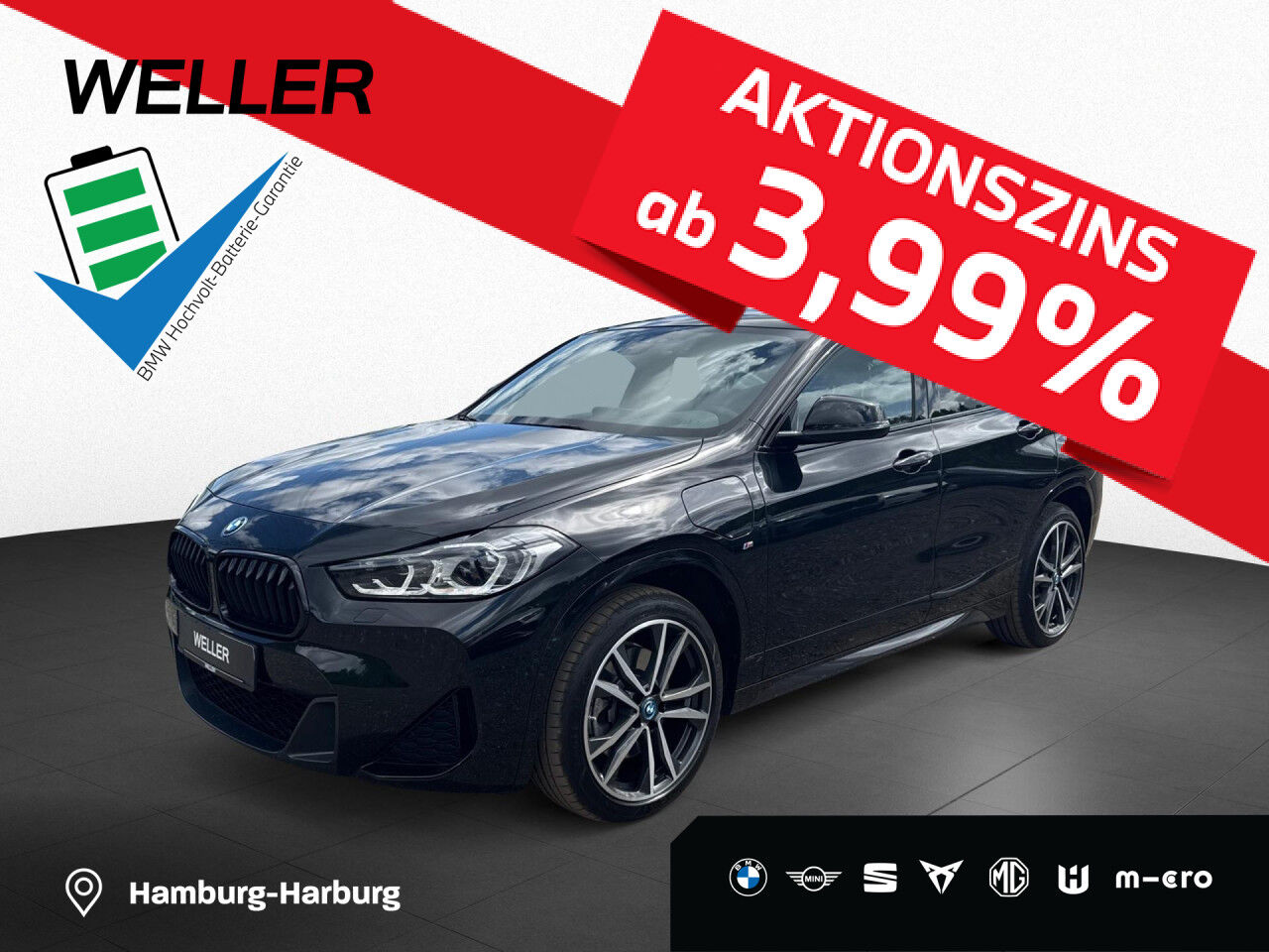 BMW X2 xDrive 25e M SPORT NaviPl,AdLED,St+Go,HUD,19"