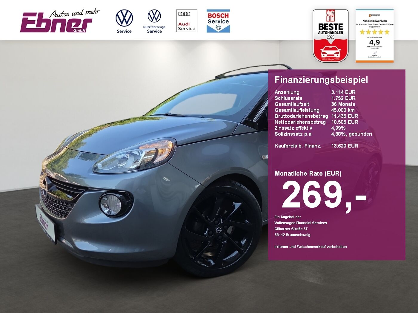 Opel Adam OPEN AIR 1.4 87PS EL.FALTDACH SITZHZG+PDC+N