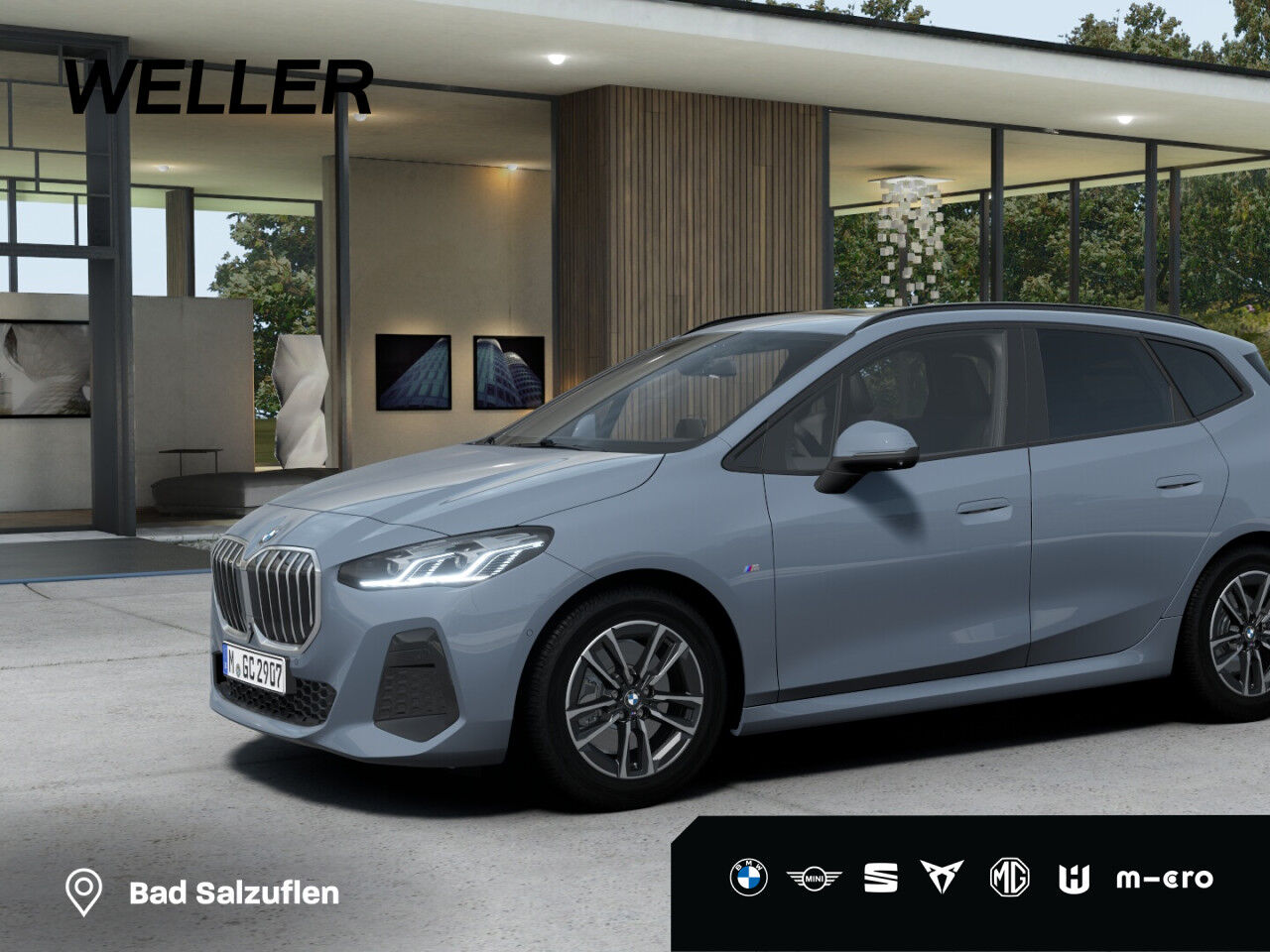 BMW 223d xDrive Allrad AHK Glasdach Head-Up Sportpaket