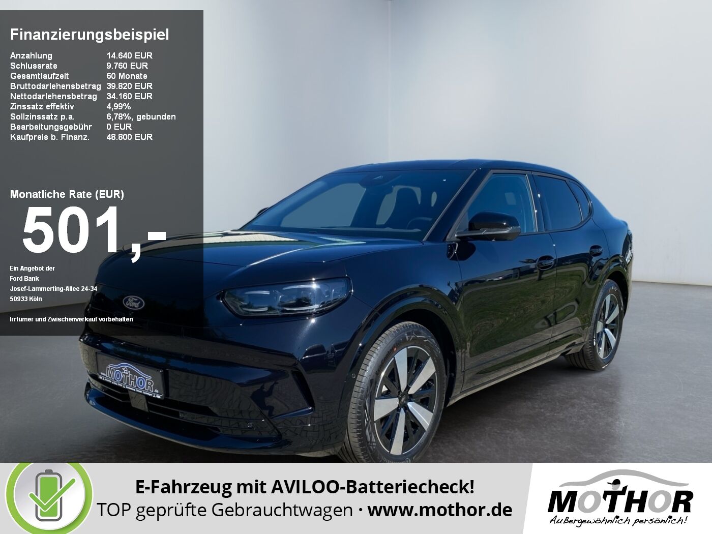 Ford Capri Select RWD 77kWh ACC PDC KAM360 LED