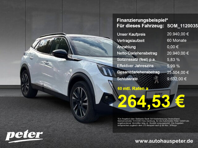 PEUGEOT e-2008 GT Pack 136 +Kamera+11KW-OBC+SHZ+PanoDach