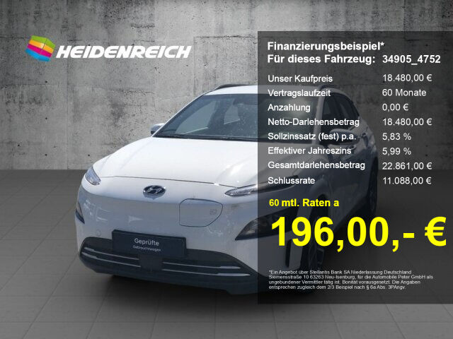 HYUNDAI KONA EV Select+SITZHEIZUNG+SONDERFINANZIERUNG