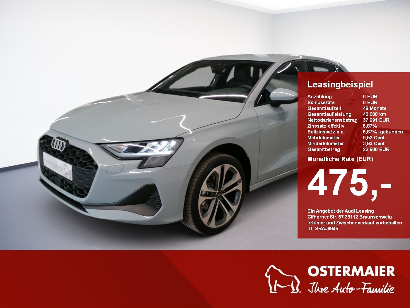 Audi A3 Sportback 35 TFSI S tronic 18ALU.AHK.GRA