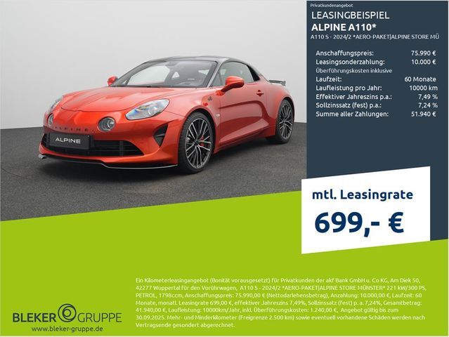 Alpine A110 S - 2024/2 *AERO-PAKET|ALPINE STORE MÜNSTE