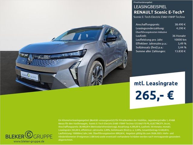 Renault Scenic E-Tech Electric EV60 170HP Techno