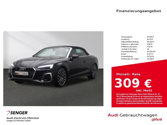 Audi A5 Cabrio 45 TFSI quattro S line MMI Massagesi.