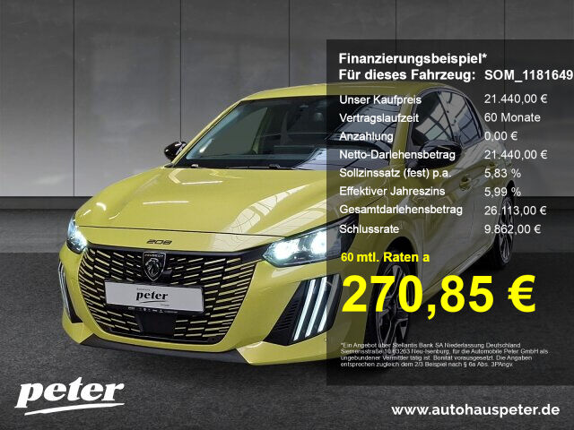 PEUGEOT 208 Allure 100 Navi+Sicht+Drive Assist