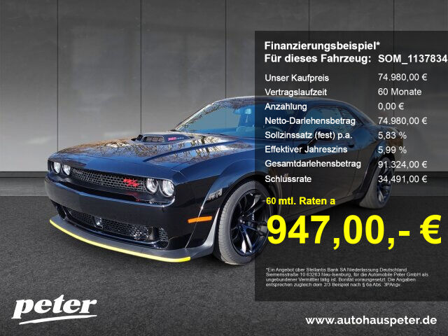 DODGE Challenger R/T ScatPack Shaker Widebody 6.4 Hemi