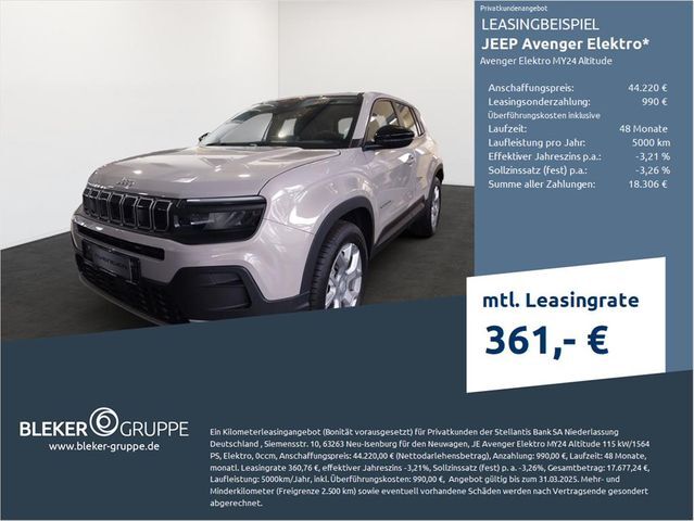 Jeep Avenger Elektro Altitude/WinterP/KomfortP/Navi