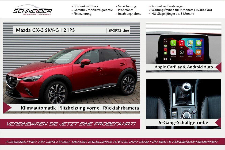 Mazda CX-3 SKY-G 121 Sports NAV ACAA M+S