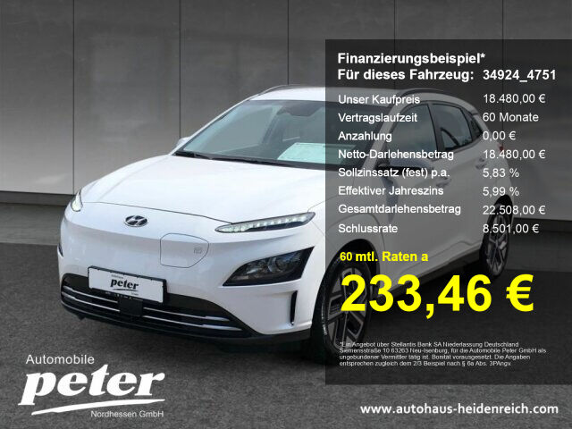 HYUNDAI KONA EV Select+SHZ+KAMERA+SONDERFINANZIERUNG