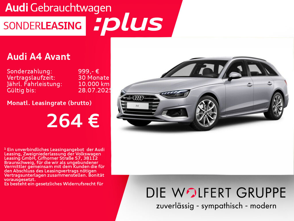 Audi A4 Avant advanced 40 TFSI quattro S tronic AHK