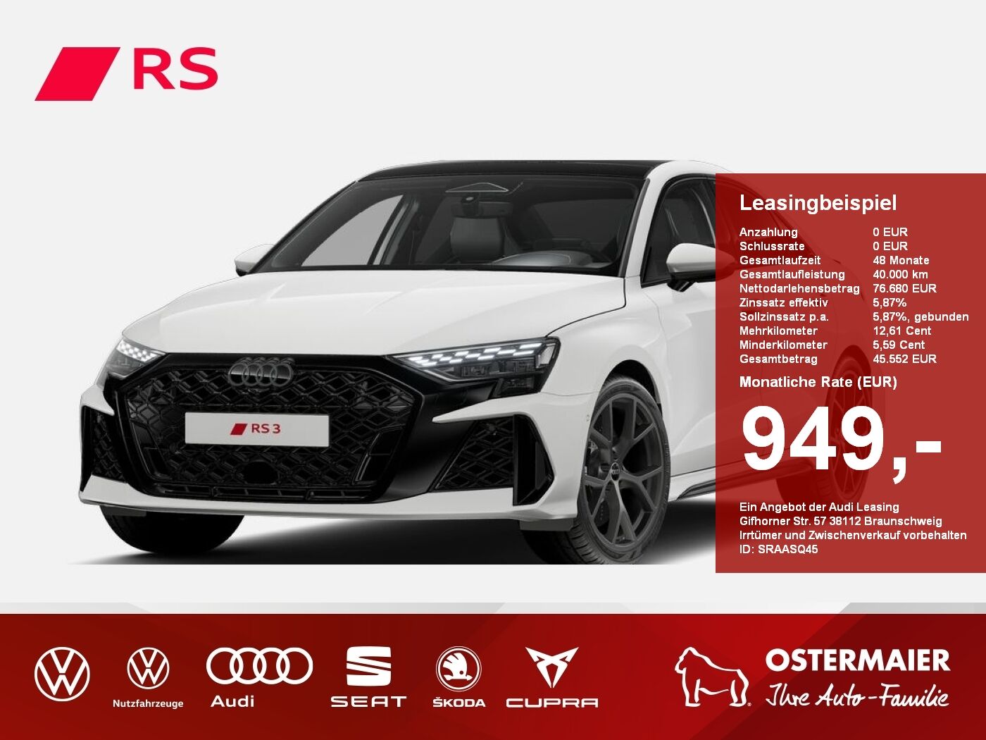 Audi RS 3 Limousine 294 kW S tronic