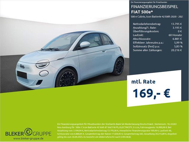 Fiat 500e 500 e Cabrio, Icon Batterie 42 kWh 2020 -