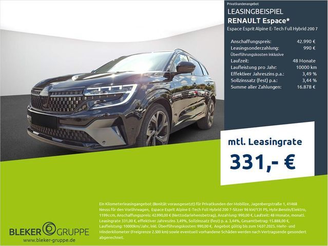 Renault Espace Esprit Alpine E-Tech Full Hybrid 200 7-S