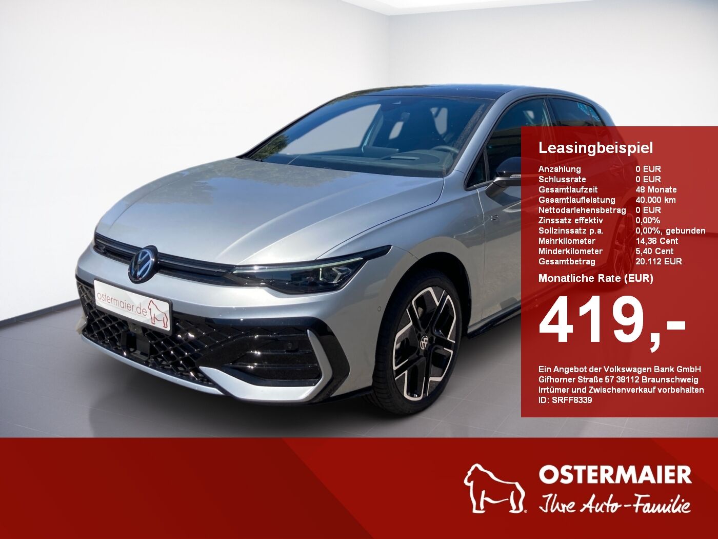 VW Golf R-Line 1.5 l eTSI OPF DSG 18ALU.AHK.PANO.NA
