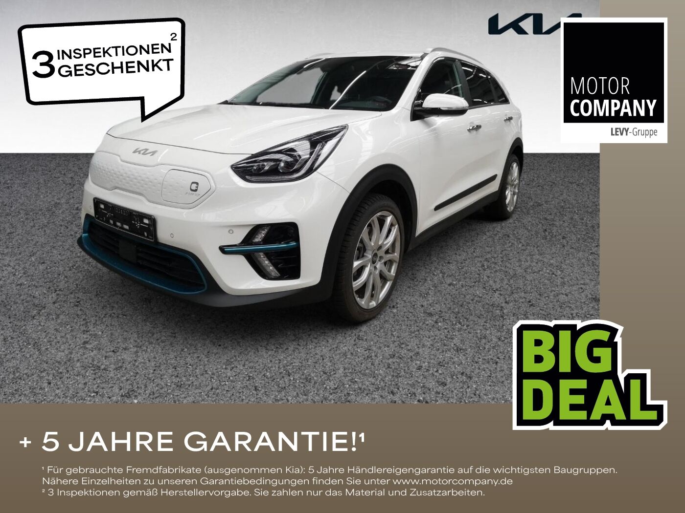 Kia Niro e-Niro Spirit +3Phasen+WKR+Navi+R.Kam+Aktio