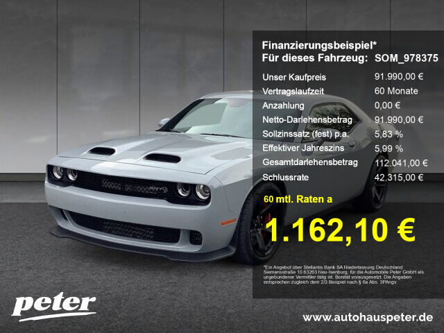 DODGE Challenger SRT Hellcat RedEye Slimbody 6.2L Hemi