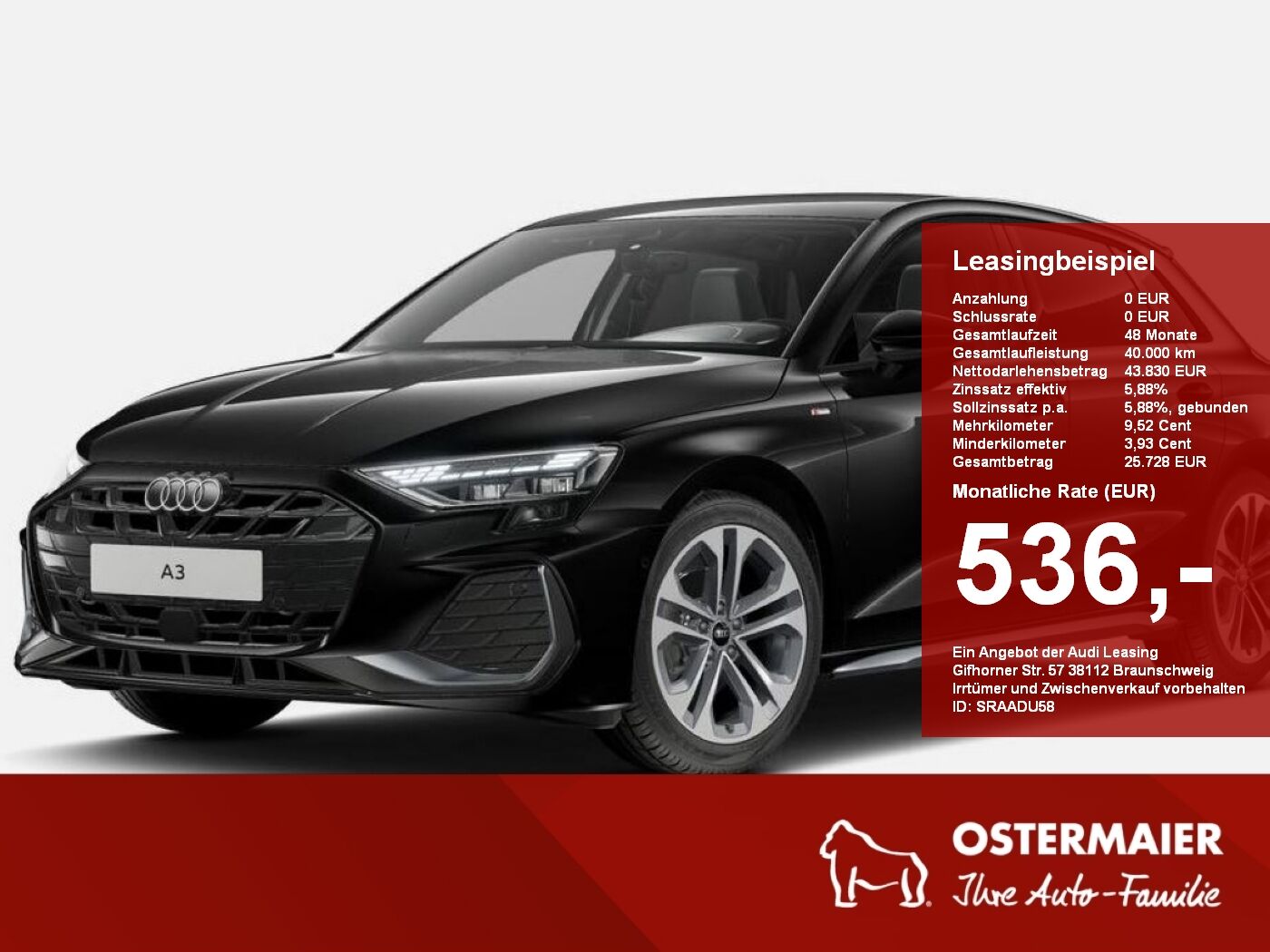 Audi A3 Sportback S line 35 TDI S tronic - Fahrschulf
